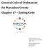 General Code of Ordinances for Marathon County Chapter 17 Zoning Code. Approved by Marathon County Environmental Resources Committee March 7, 2019