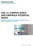 CSE 14: CORPUS SIREO AND EMPIRICA POTENTIAL INDEX