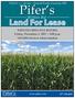 Pifer s /- Acres Grand Forks County, ND. Written Bid. Land For Lease. WRITTEN BIDS DUE BEFORE: Friday, December 1, :00 p.m.