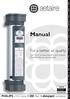 Manual. For a better air quality. PHILIPS UV-C lamp 3M filter ebm papst ventilator