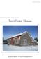 Martha J. Cummings. Historic Structures Report. Levi Lowe House. Randolph, New Hampshire