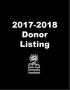 Donor Listing