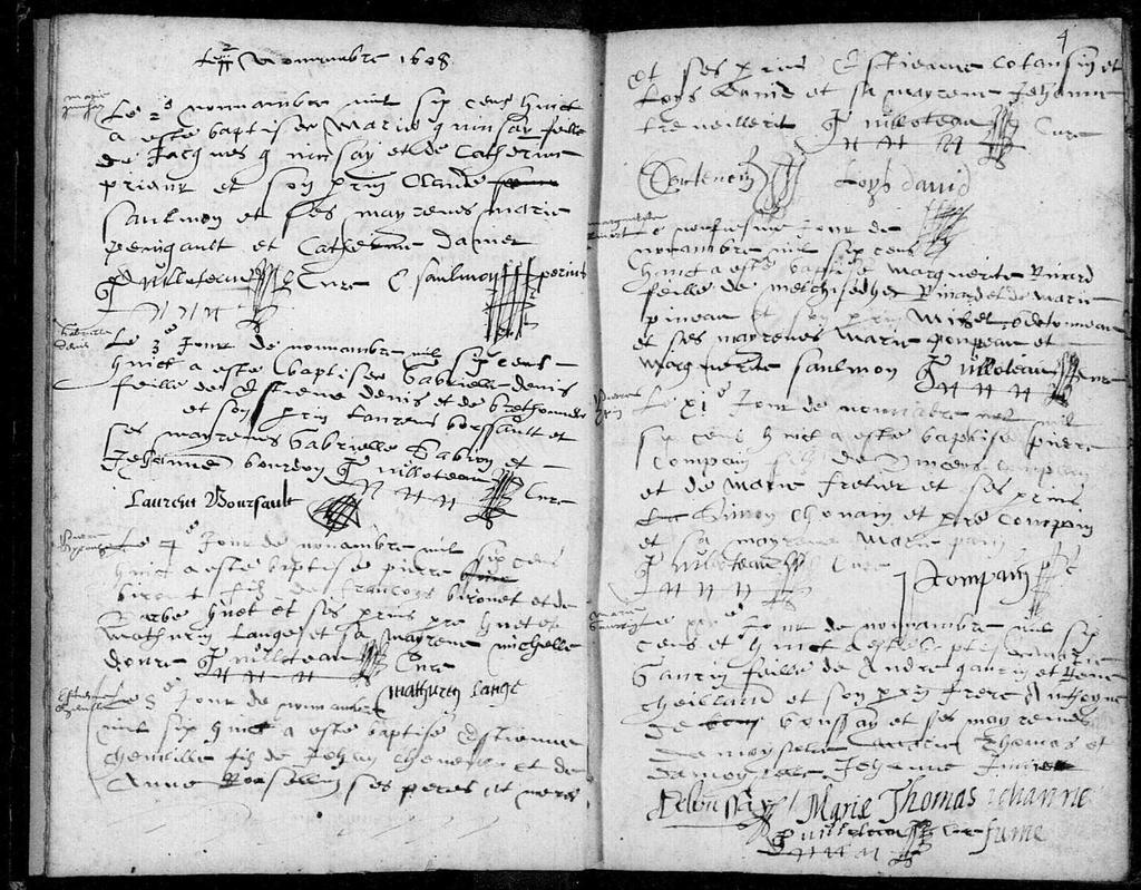 www.archives.departement86.fr, état civil, registres paroissiaux et état civil, Poitiers, Saint-Germain, 1608-1613, Baptêmes collection communale Vue 4 4.