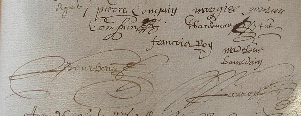 To date, no acts for the Compain family have been found between 2 September 1611 and 28 November 1632. The next set of acts pertaining to the Compain family are from 1632 on.