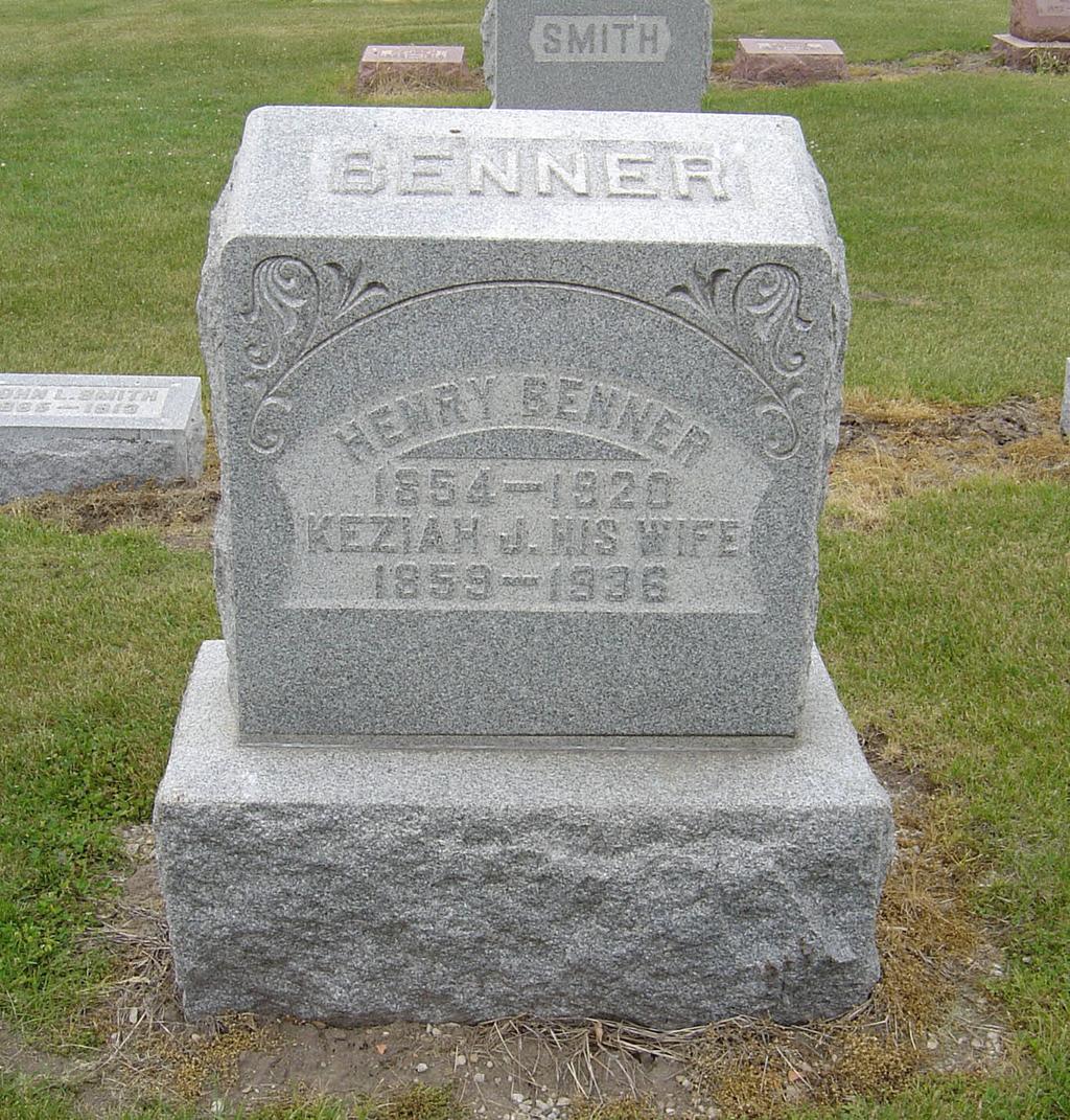 8 He was a Head-man in P. A. Edwards Mill South Whitley, In.7 John T. BENNER and Elizabeth SCHNELL were married on 1 May 1881. Elizabeth SCHNELL was born on 5 Feb 1863 in Columbia City, Indiana.