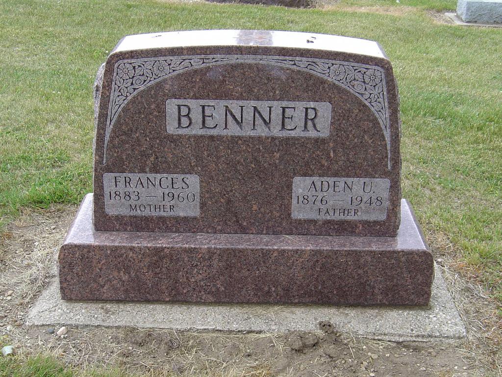 Name also seen as Snell (Obit for husband John T. Benner) and Schonell (Benner booklet). John T. BENNER and Elizabeth SCHNELL had the following children: +26 +27 28 29 +30 +31 32 i. ii. iii. iv.