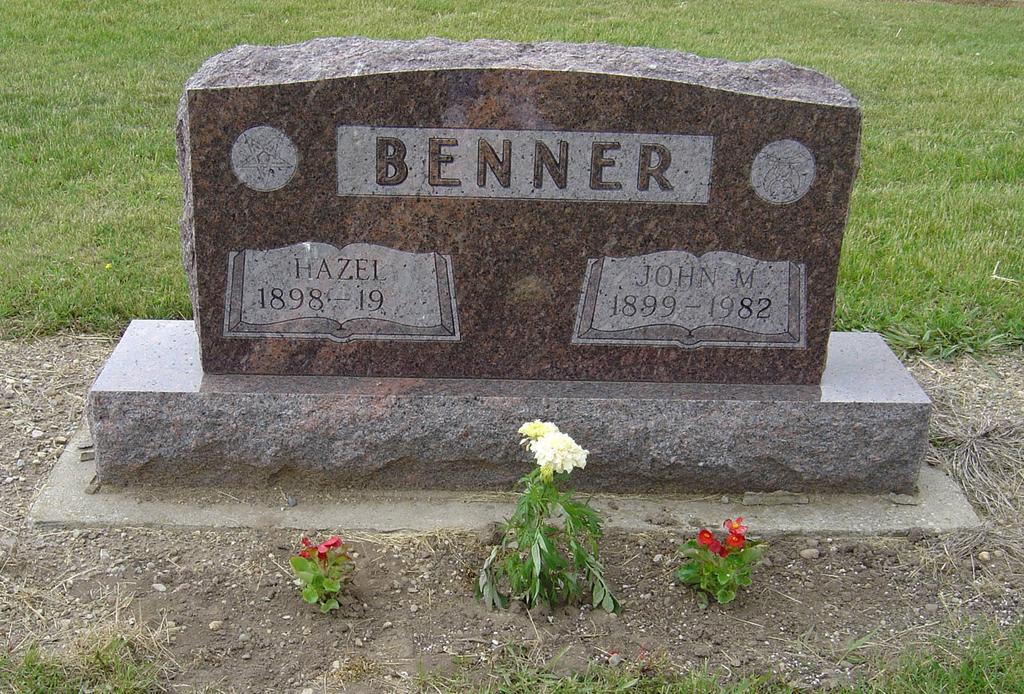John Milburn BENNER and Hazel RAMSSEY had the following children: 57 58 i. Joan BENNER was born. ii. Gertrude BENNER was buried in South Whitley Cemetery. 35. Ona BENNER (Henry-3, John B.