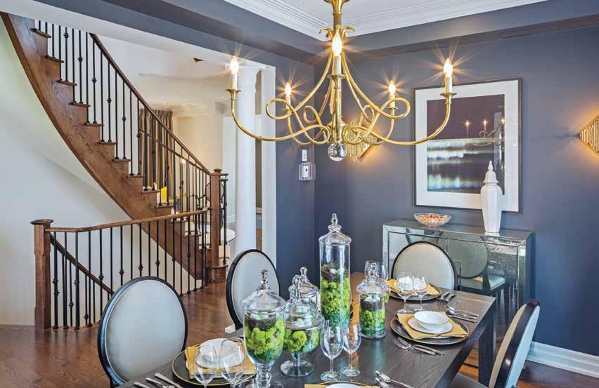 1 DINING ROOM With room enough to accommodate the largest of families, this richly appointed formal dining room is the