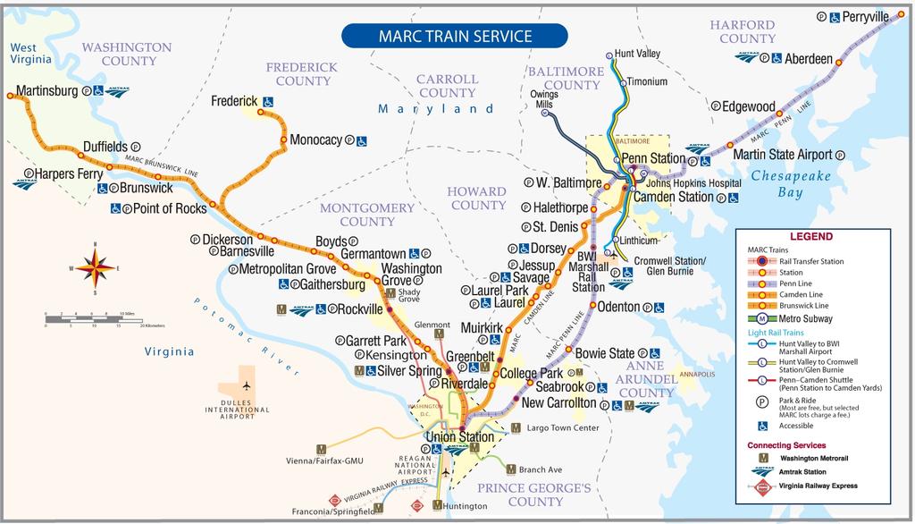 Map 7: MARC Train