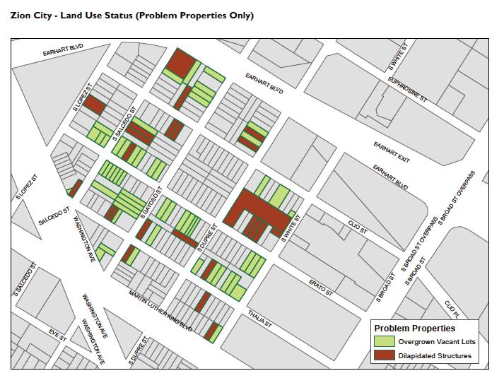 Step 2: Study Your Property Survey Use your neighborhood map of blighted properties to see where there may be clusters of blight, and where