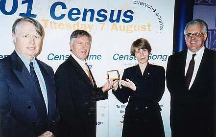 VICTORY FOR THE AFFHO CENSUS LOBBY Official handover of the last roll of microfilm of the 2001 Australian Census for safekeeping in the National Archives in Canberra 24 September 2002.