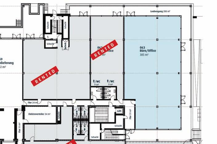Example ground floor plan Services 419 m 2 Bar/café 684 m 2 Day nursery 407 m 2 Office 1,259