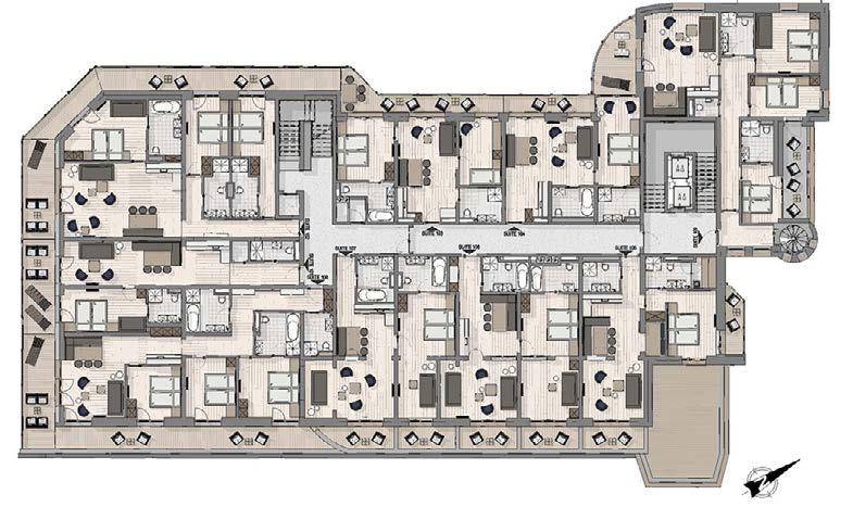 First Floor Plan - Apartments 101-109 Top 101 -