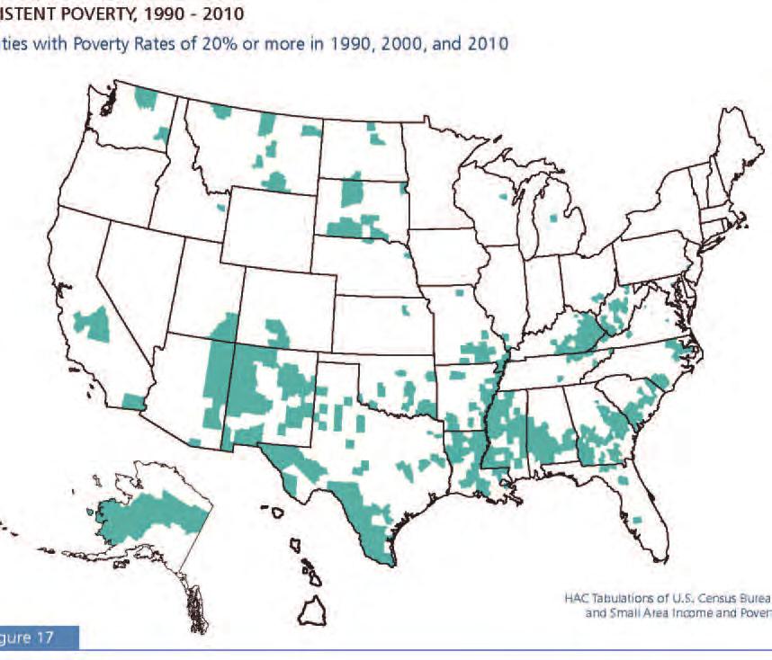 Persistent Poverty 1990-2010 Counties with Poverty Rates of 20% or More in 1990, 2000, and 2010 So