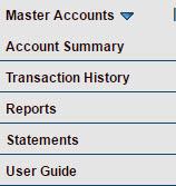 Accessing Statements Statements are generated monthly. Master Account Summary and Detail statements are available on Capital One Escrow Express by default.