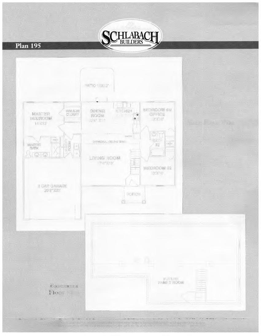 PATIO 12X12 MASTER BEDROOM 14X12 DINING ROOM 104" X11 BEDROOM #3/ OFFICE 12X10 Main Floor Plan CATHEDRAL CEILING RIDGE LIVING ROOM 174"X18 BEDROOM #2 12X10 2CAR