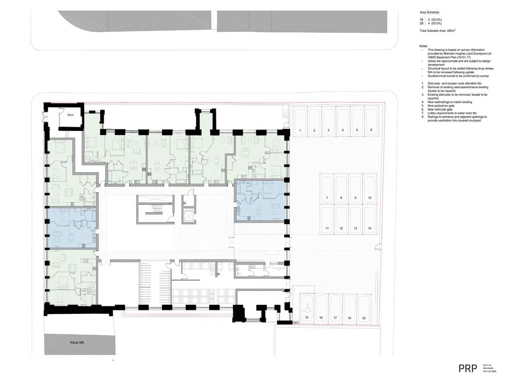 5 The Proposal The proposals for look to deliver a maximum of 68 dwellings arranged around a central courtyard. All dwellings meet or exceed the ational Described Space Standards.