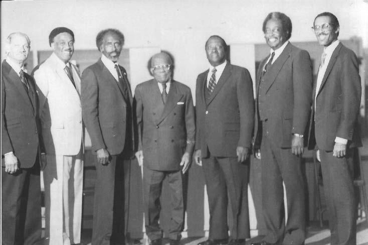 Board of Elders - 1984: Eustace Douglas, Grant Holloway, Duke Alton, Rufus Keith, Pastor James