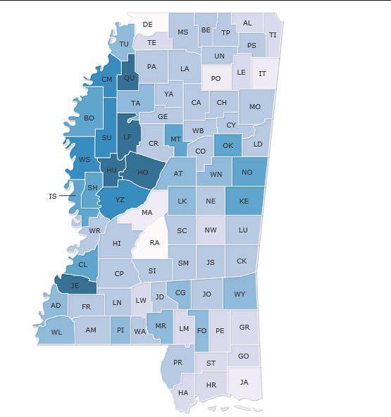 Exhibit 3 Mississippi Poverty Rate by County