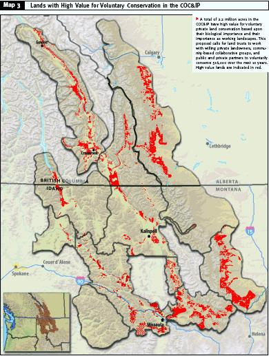 Conservation Plan for Crown of the Continent and Idaho Panhandle 14 land trusts Biological value, agricultural value