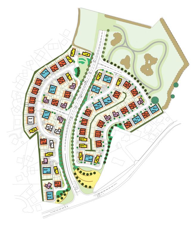 PHASE 1 SITE PLAN A NEW DEVELOPMENT Proposed site for future primary school House Type P House Type Q N House Type R Stepping Stones House Type S We are building this New England dream, step by step