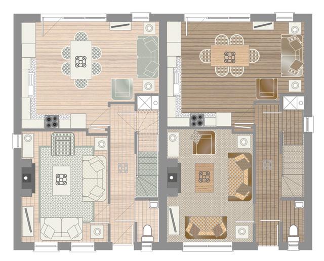 4m Living Room... 15 x 11 9... 4.6m x 3.6m FIRST FLOOR Master Bedroom... 11 9 x 11 9"... 3.6m x 3.6m Bedroom Two... 13 10 x 9 6.