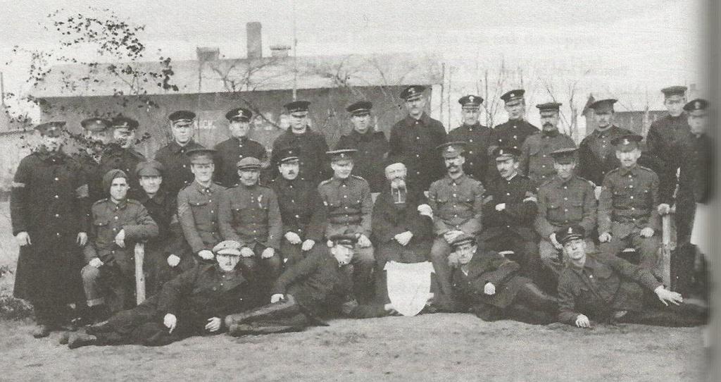 Claremen who were Prisoners of War Clare prisoners of war in a camp in Germany, May 1916. Sent by Cpl T Kelly to Miss Scanlan, Main Street, Clarecastle.