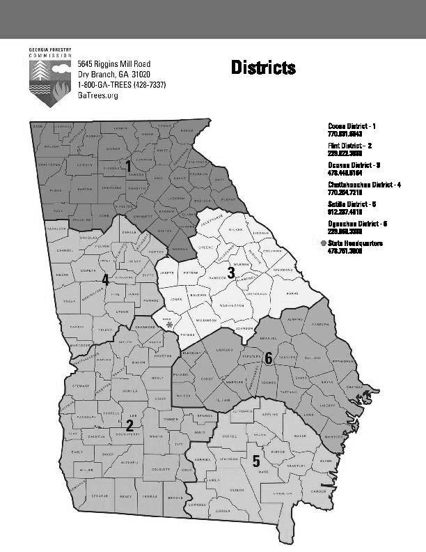 Georgia Forestry Commission (GFC) Districts www.gfc.