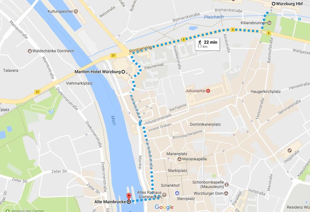 18:00 Come Together for Dinner at Alte Mainbrücke in the Lobby of the Maritime Hotel,