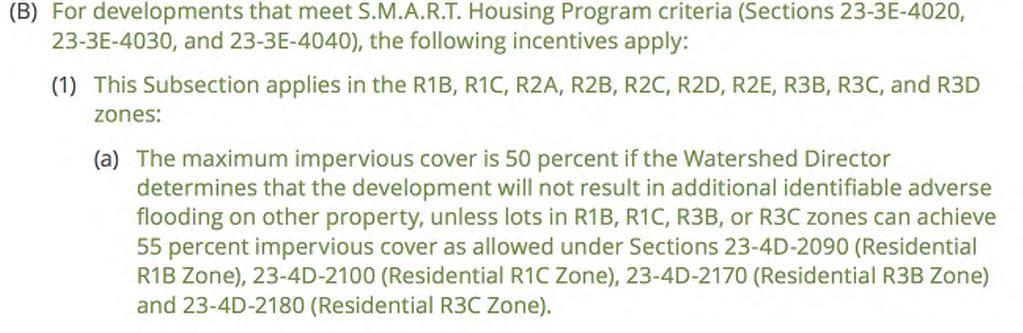 Affordable Housing Incentives Even though Every class of R zoning (except for