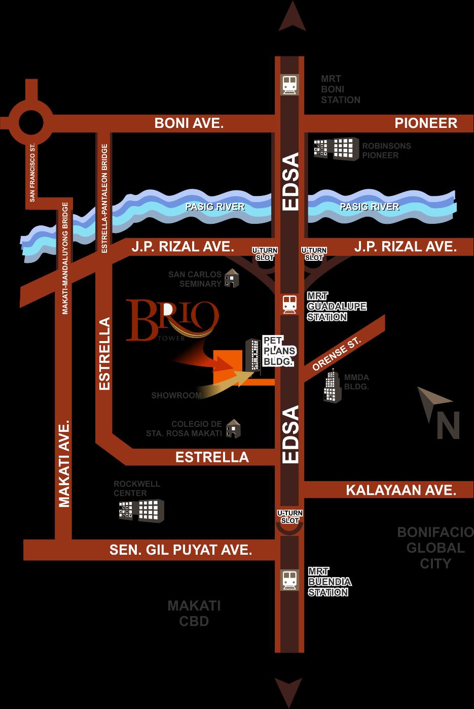 LOCATION Address: EDSA, Guadalupe Viejo, Makati City How to get there: FROM EDSA NORTHBOUND Approaching Southbound, just turn right after PET PLANS Building FROM EDSA NORTHBOUND Approaching