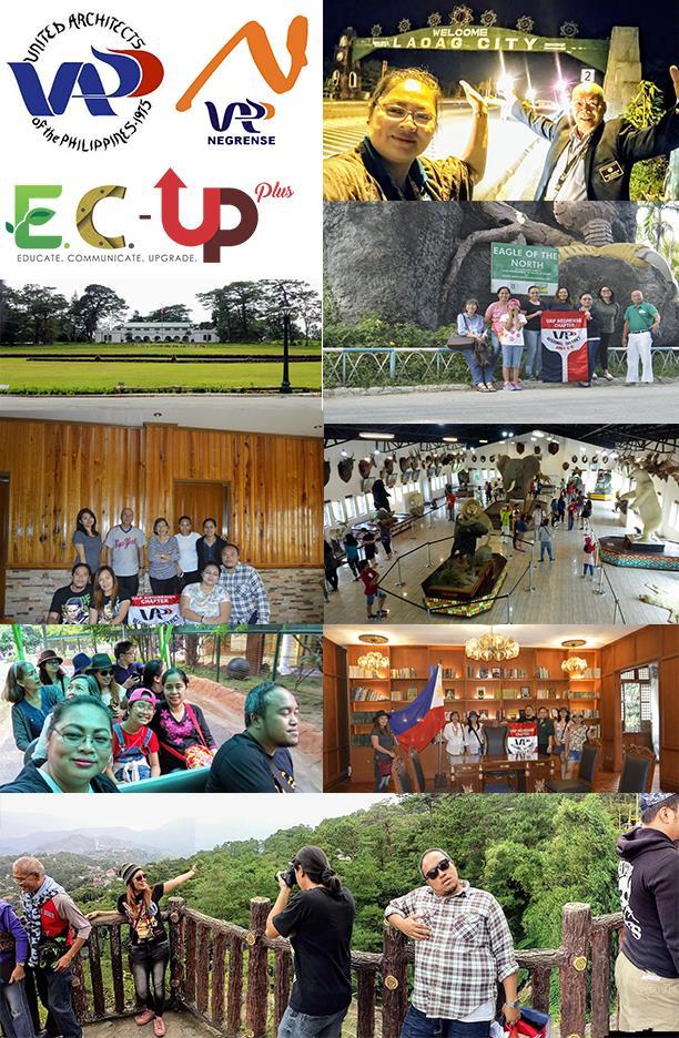 Photo Collage of UAP Negrense Architects with their 1 st E.C.- Up PLUS Heritage Tour Series last October 22-23, 2017 at Baguio City for Fiscal Year 2017-2018.
