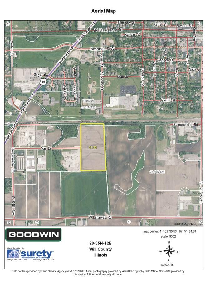*** 815-741-2226 FSA AERIAL MAP OF 22 ACRE INDUSTRIAL SITE,