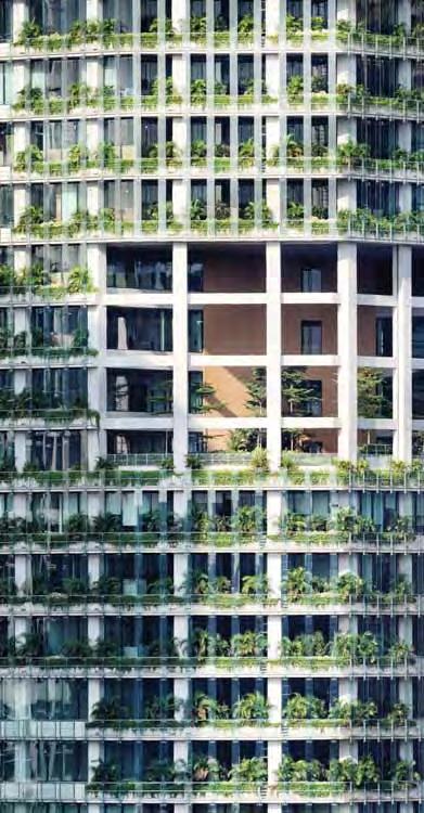 Tropical Double-Skin Facade Solar Load Reduction of 1455459 kwh per year ( equivalent to 728 tons of carbon emission or planting 235 trees) High