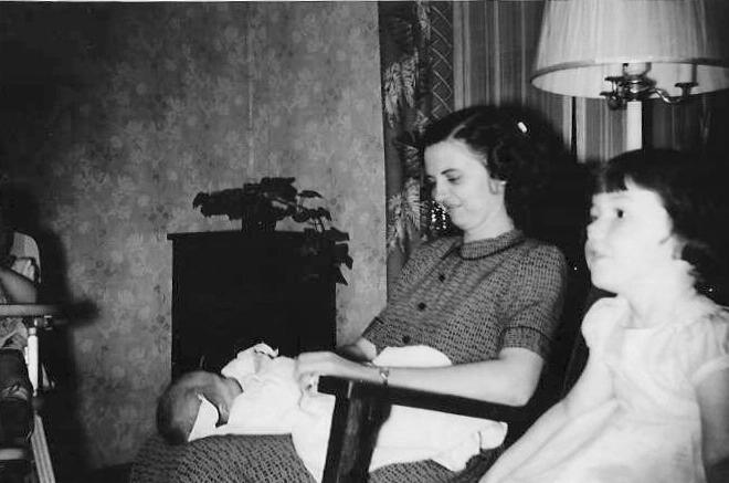 Above: Pictured here is Betty O Connor holding her nieces (Harold & Betty s Children) Julie & Kit