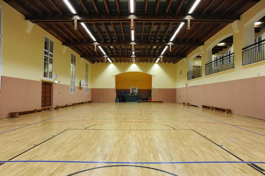 Sports hall with new rooflight Snow on rooflight relative usable