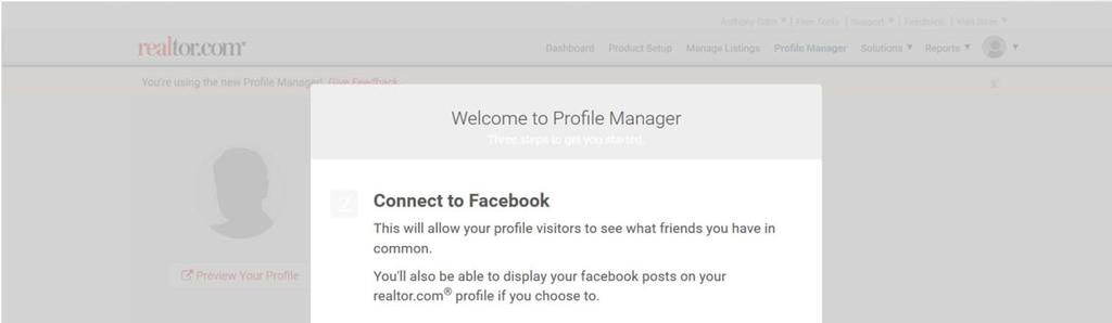 PROFILE MANAGER STEP 2 Do you have a Facebook Business