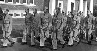 During World War II more than 11,000 men trained at the University for service on land, at sea and in the air. The largest group (10,000) were the men in the Naval Training School.