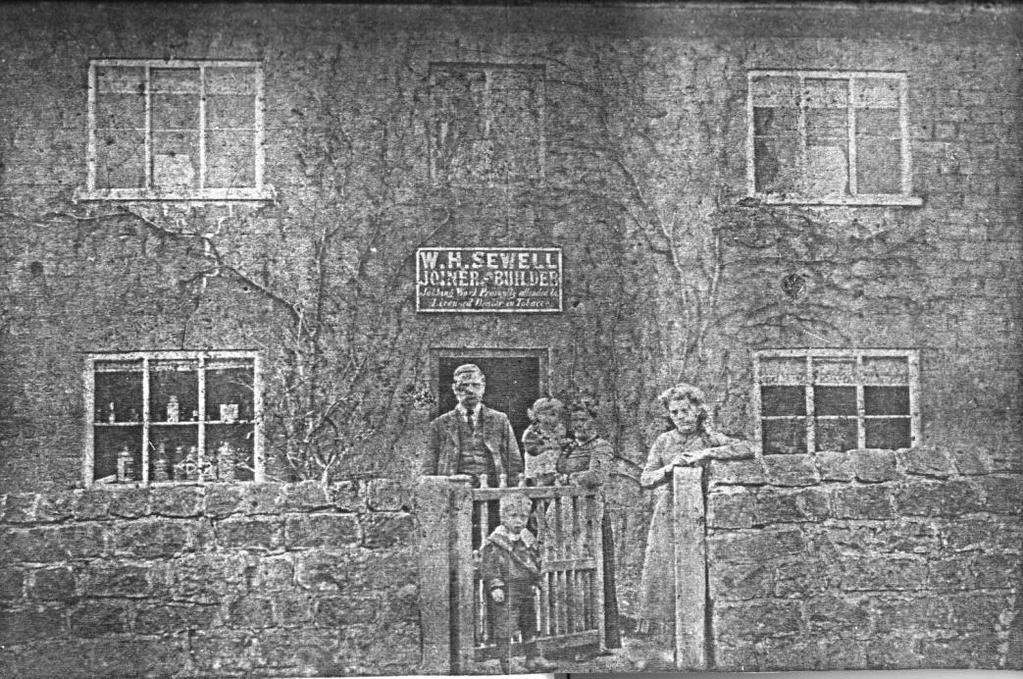 A SCRIVEN FAMILY CASE STUDY The SEWELL family of SEWELL S COTTAGE arrived in Scriven Village in 1898. In the lower left window we can see a simple sweet shop layout and Mary was the shopkeeper.
