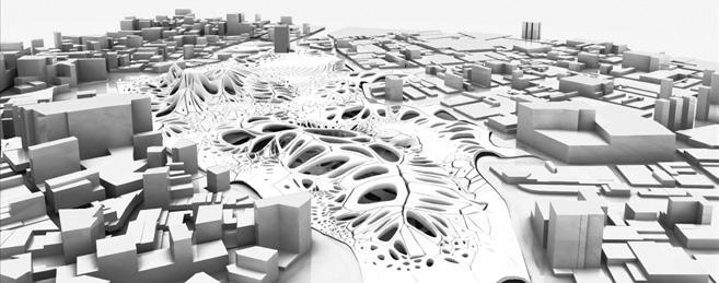 Parametric Urbanism: The Means to a Beginning 7 The last move that Denes makes is the full integration of the three parameters by studying how traffic flow and program are affected by landscape.