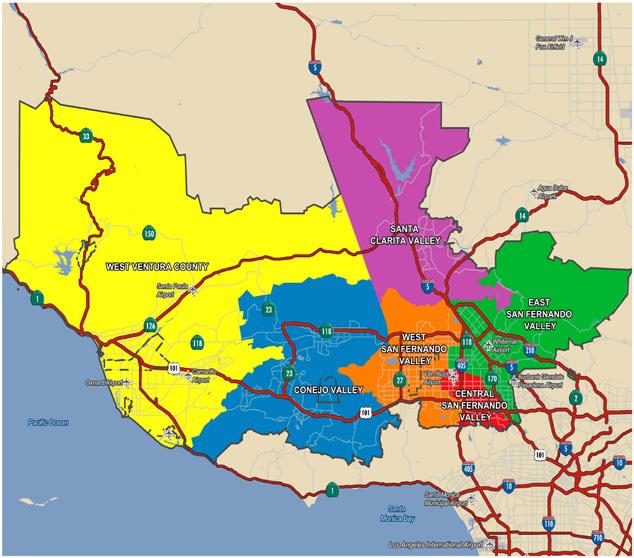 MARKET REPORT INDUSTRIAL SAN FERNANDO VALLEY & VENTURA COUNTY LOS ANGELES COUNTY DEMOGRAPHICS >> POPULATION: 1,63,995 (214 Estimate) 1,423,669 (219 Projection) 3.