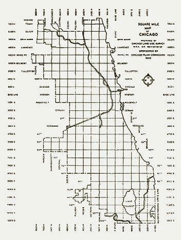 CONCLUSIONS 7.1.3 Surpass Order from Within It 7.5 Square Mile Map of Chicago, 1940, elaborated by cpc.