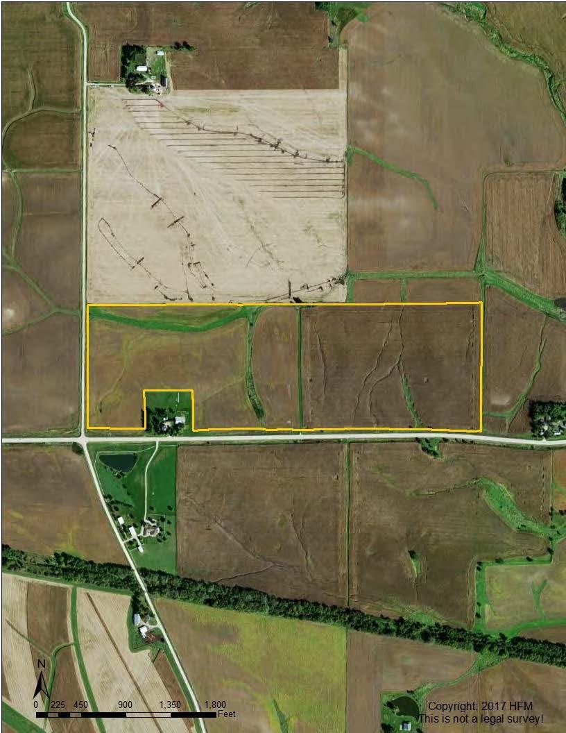 Aerial Photo: Parcel 1 Property Information Parcel 1-111 Acres m/l Location From Martelle: 1½ miles east on County Road E45. Property is located on the north side of the road.