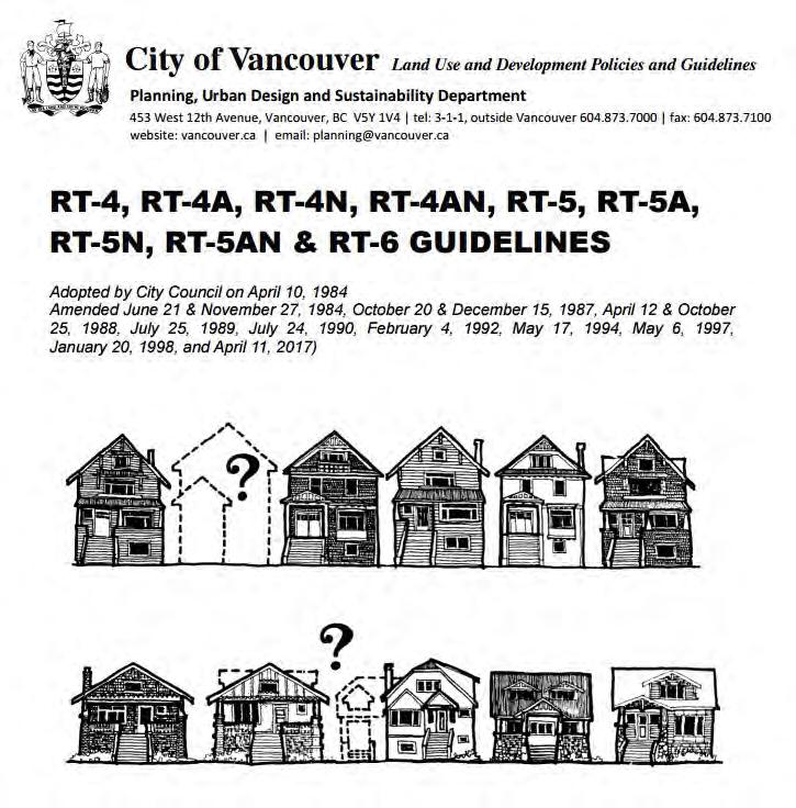 In the late 970s and early 980s the City became concerned with the loss of older homes and revised the RT zoning in certain areas, to encourage the retention of character houses and to permit