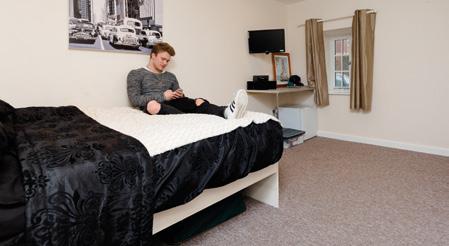 In your room we ll provide a 22- inch telly, a single or double bed depending on the room (or beds if you re room-sharing) and mattress, a desk, curtains and a wardrobe.