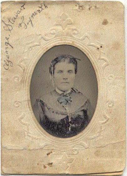 54 F viii. Sarah Catherine Stewart was born in 1869. She died in 1881. Sarah did not marry. 55 F ix. Rebecca Victoria Stewart was born in 1872. She died in Saint Andrews, N.B. in a fire.