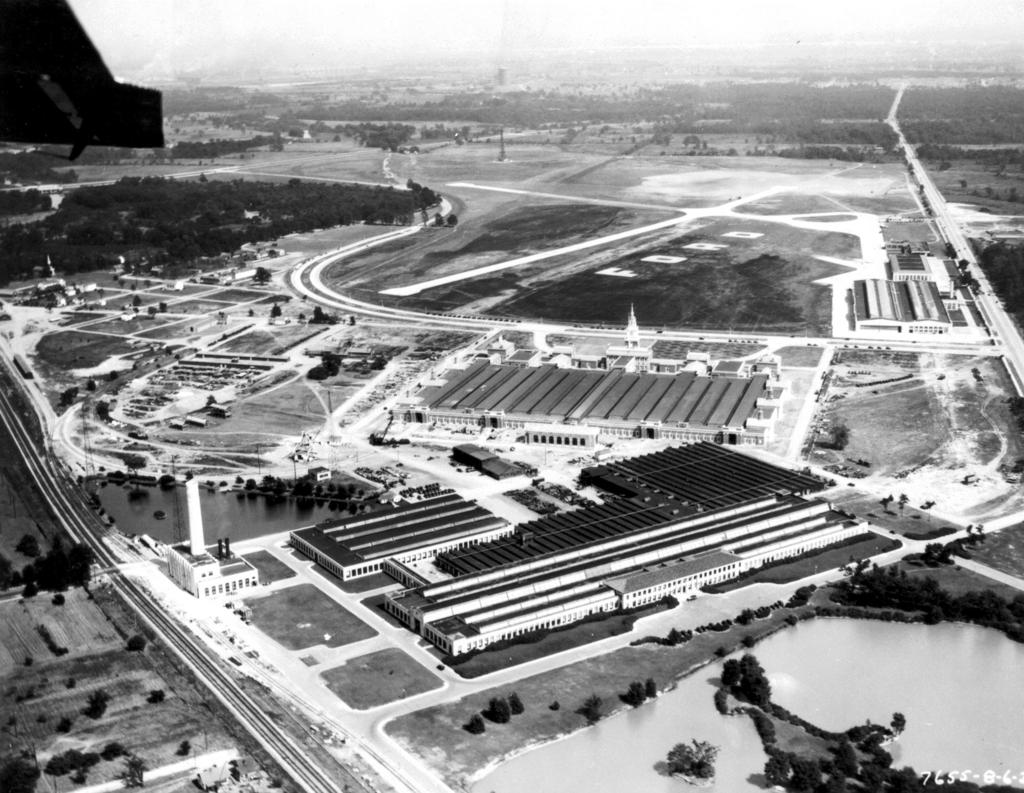 This aerial view is circa 1930 Notice Henry Ford