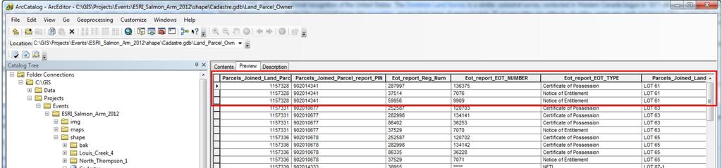Make Query Table If all went according to plan, the output should have one spatial feature for every