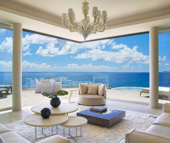 Villa Features & Amenities VILLA HIGHLIGHTS Floor-to-ceiling windows with wraparound terrace offering stunning Soldier Bay and Caribbean Sea views Furnished throughout by FENDI Casa Sonos Sound