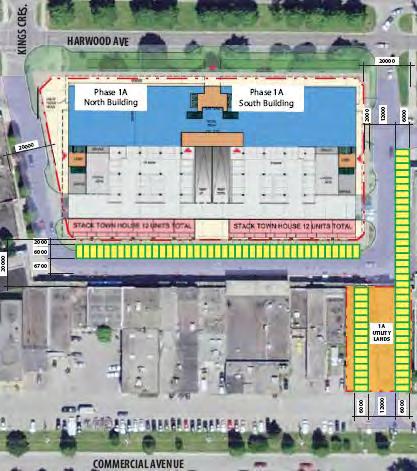 Interim On-Site Parking Strategy North and South Building - Phase 1A only 91 parking spaces will be provided temporarily within Road 1 and the